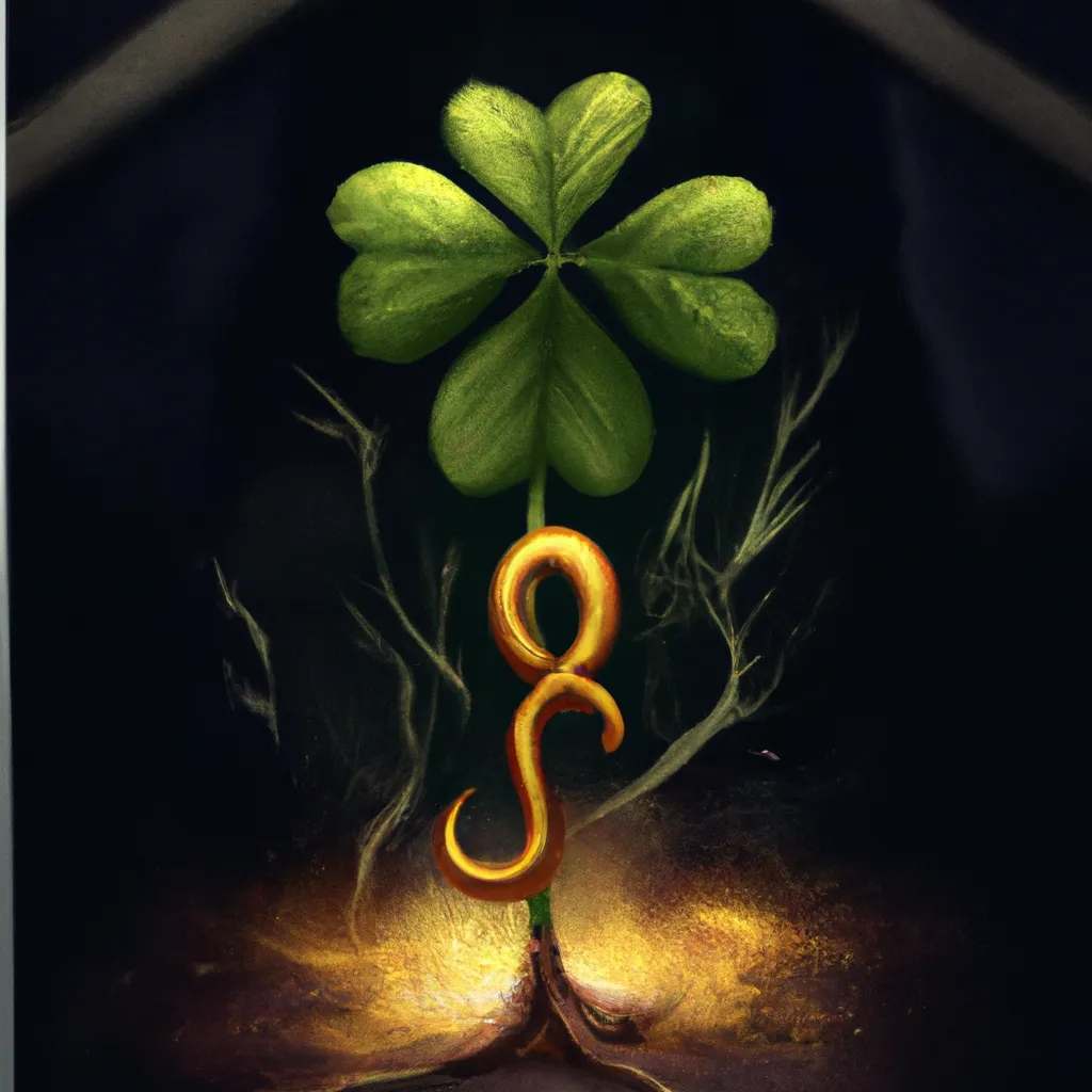 Ilustracao Explorando a Magia e o Significado Espiritual das Imagens de Trevo de Quatro Folhas