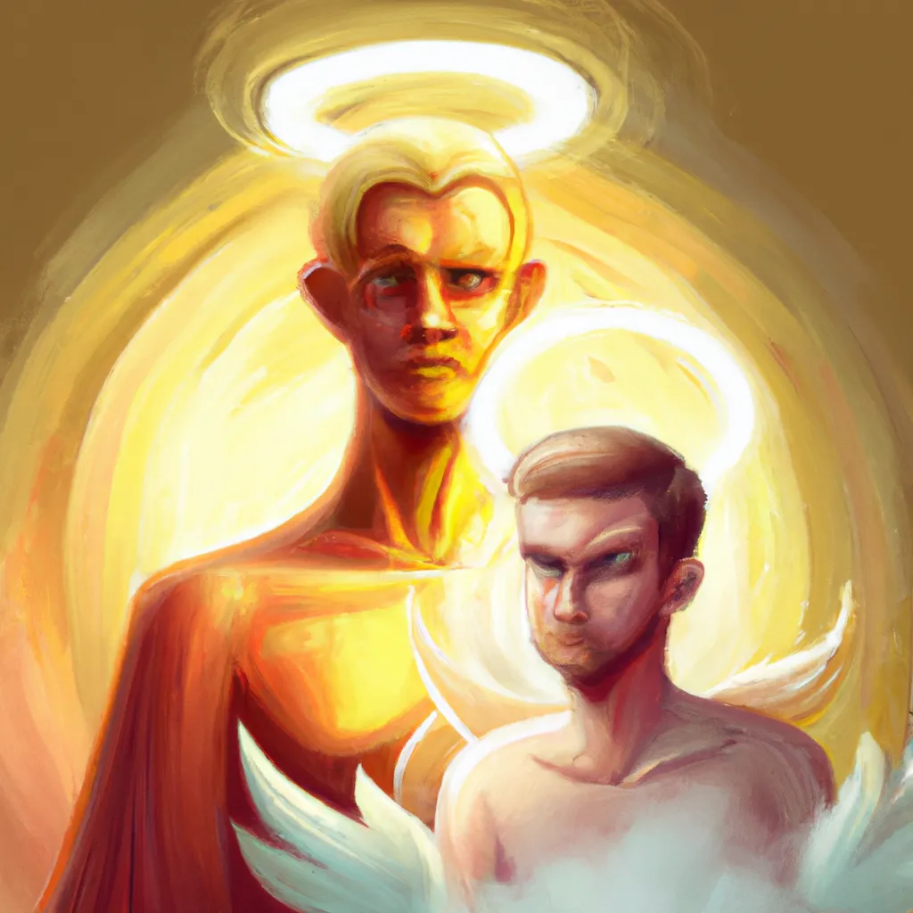 Ilustracao anjo e demonio