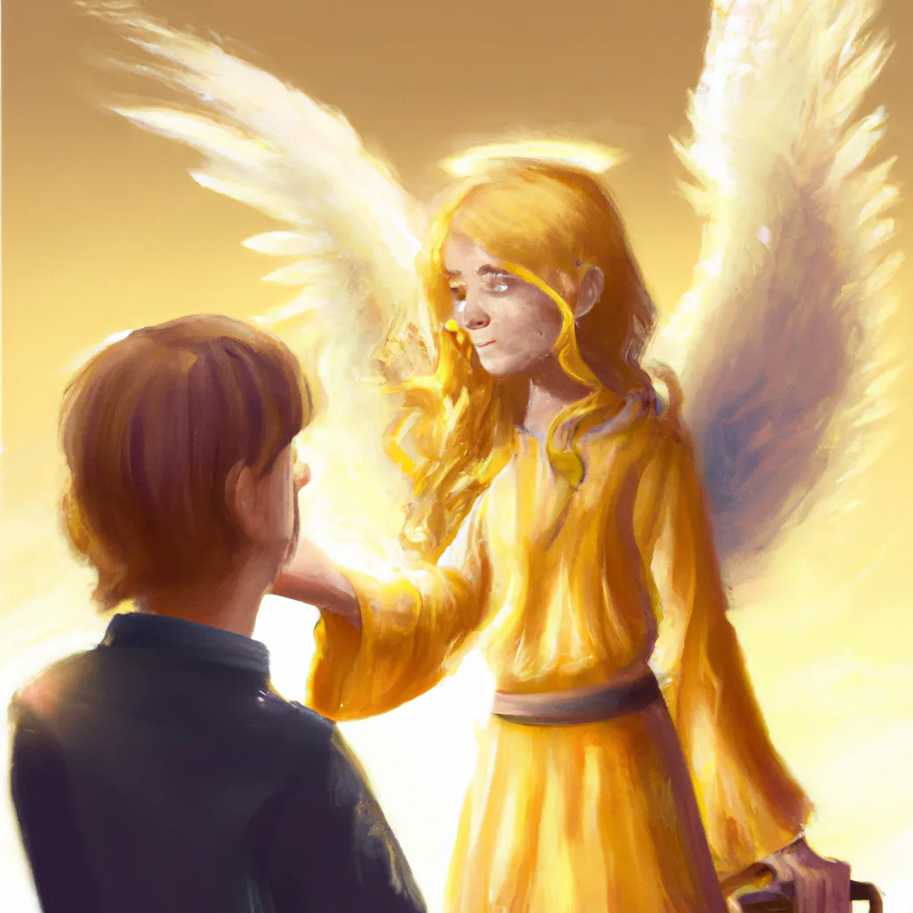 Ilustracao anjo fala com maria