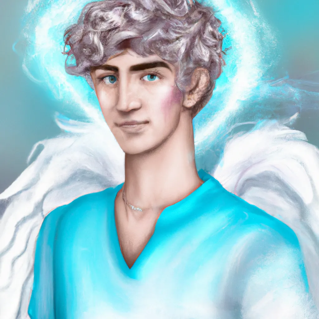Ilustracao anjo fantasia masculina