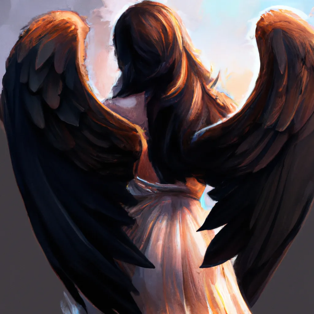Ilustracao anjo nas costas