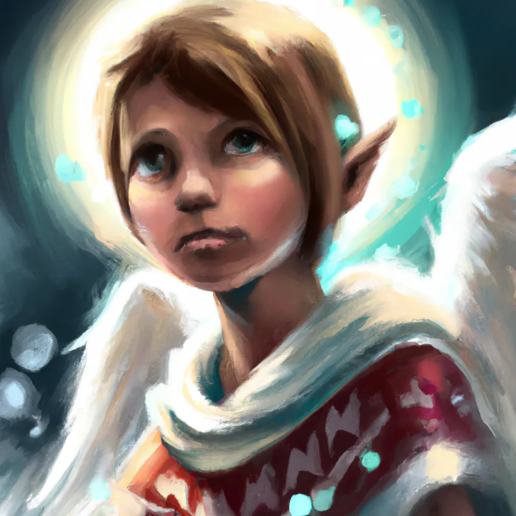 Ilustracao anjo natalino