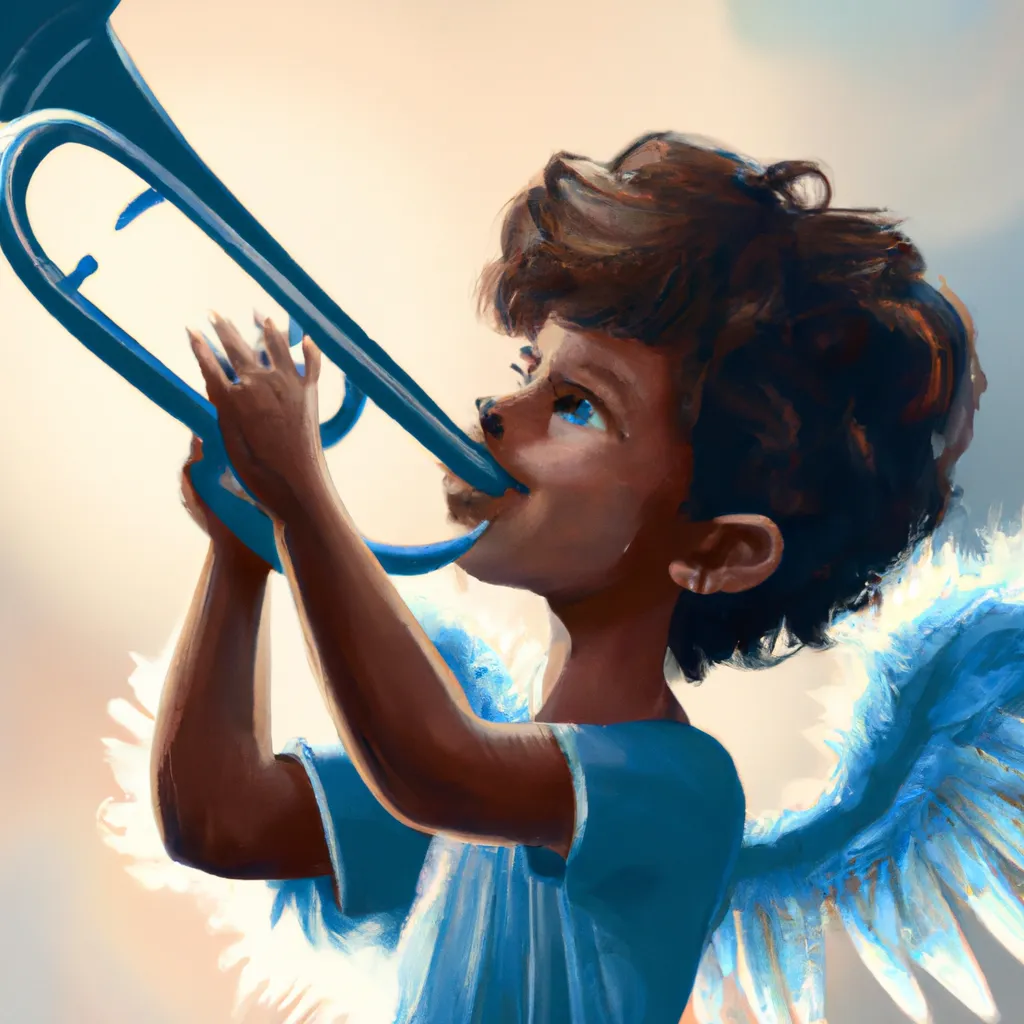 Anjos Tocando Trombetas: O Som Celestial que Encanta os Corações! 7 Ilustracao anjo tocando trombeta