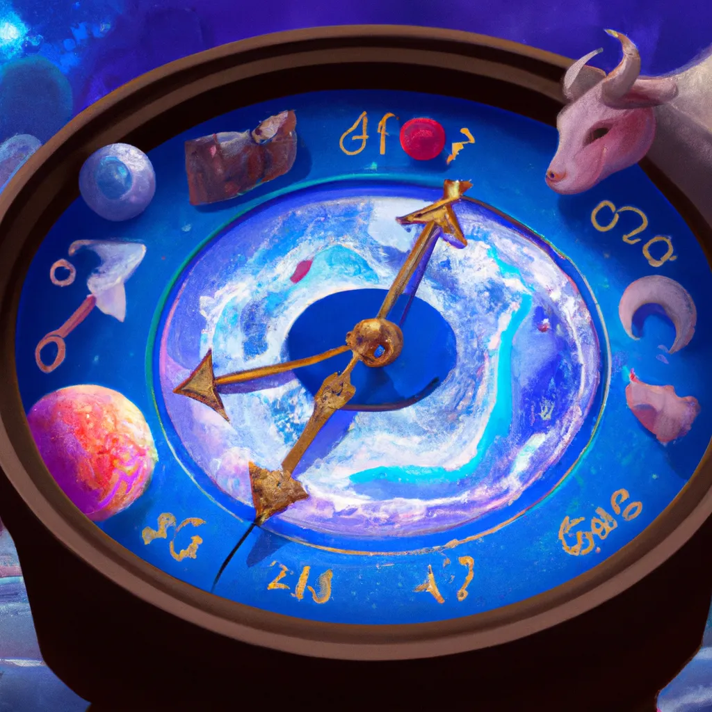 Ilustracao astrologia horaria