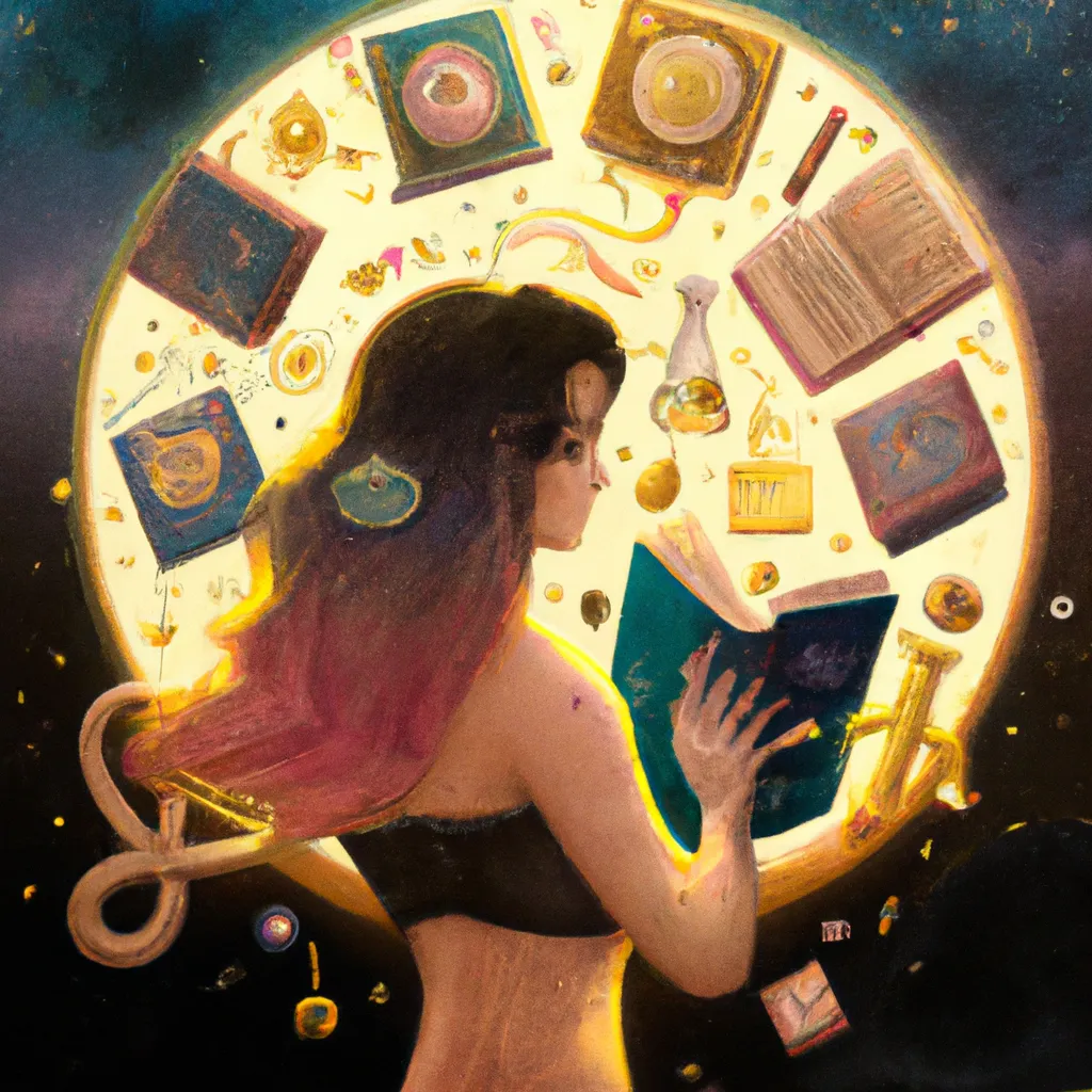 Ilustracao astrologia livros