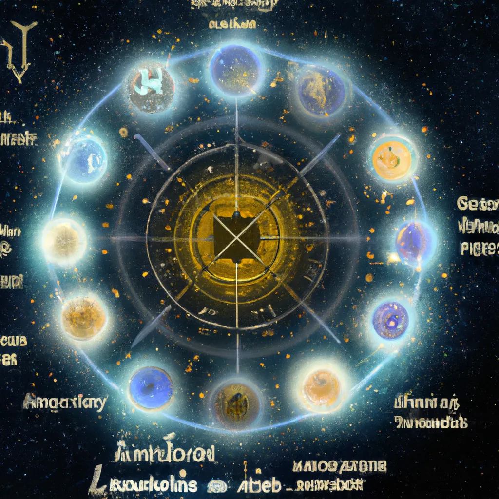 Ilustracao astrologia luz e sombra mapa astral