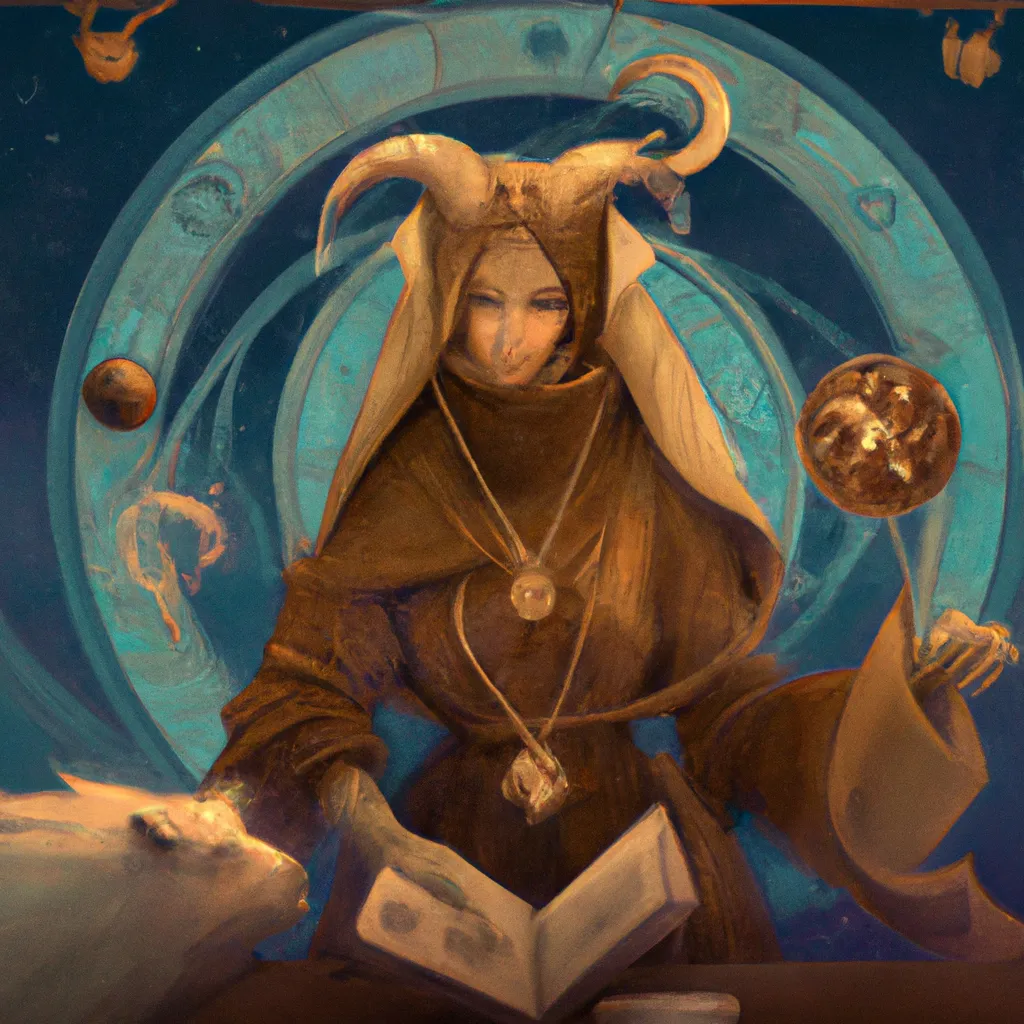 Ilustracao astrologia medieval