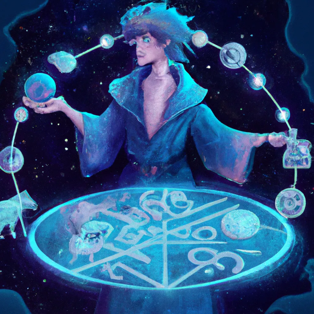 Ilustracao astrologia mundial