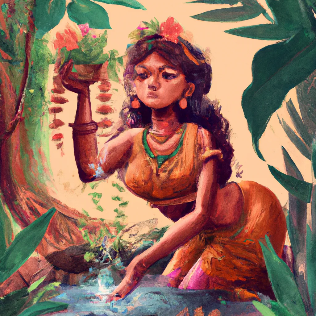Ilustracao ayurveda na primavera