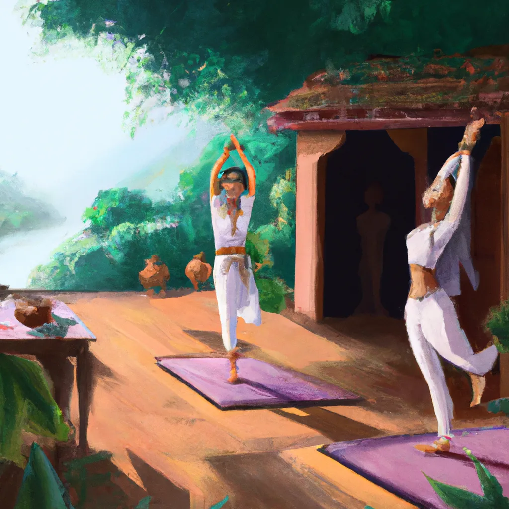 Ilustracao ayurveda yoga retreat