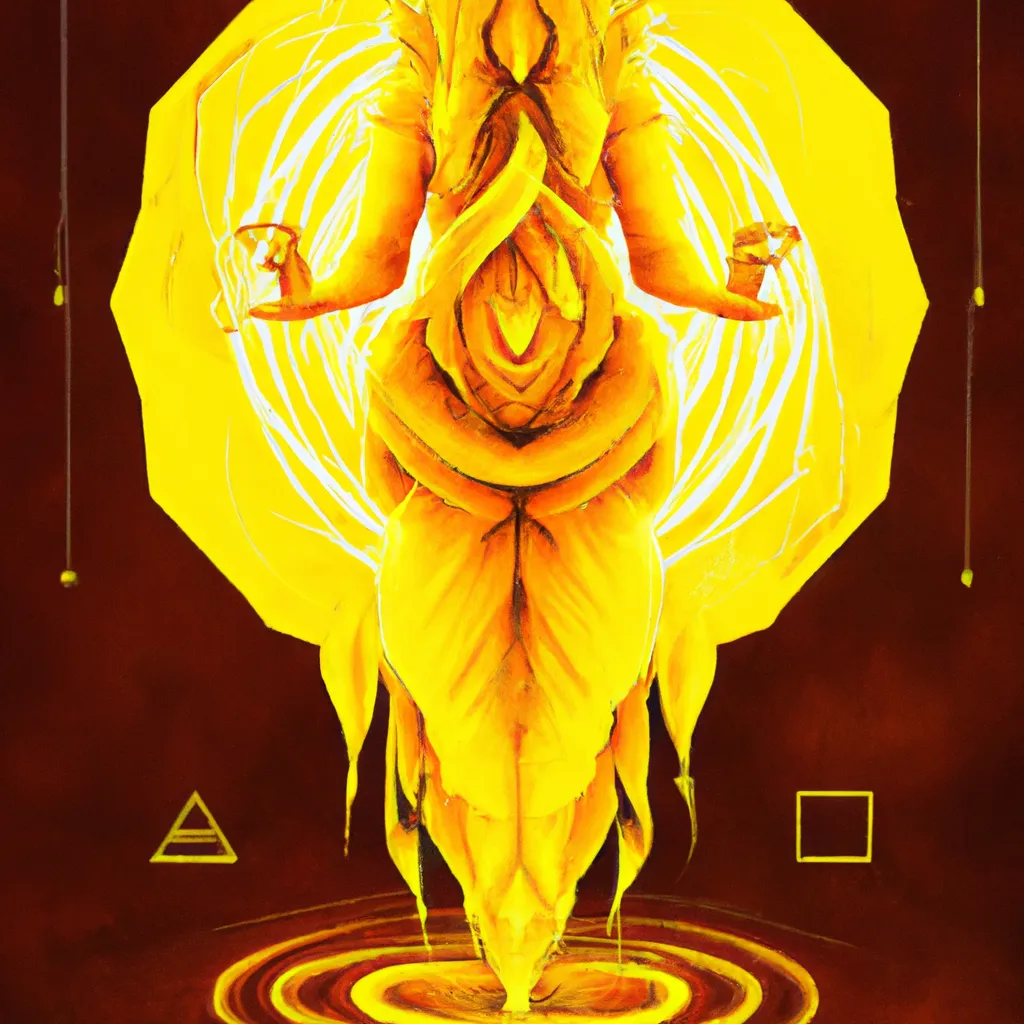 Ilustracao chakras amarelo