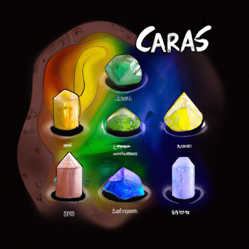 Ilustracao chakras cores e pedras