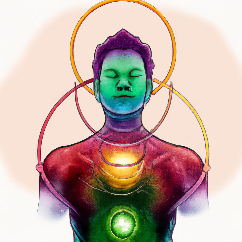 Ilustracao chakras corpo humano