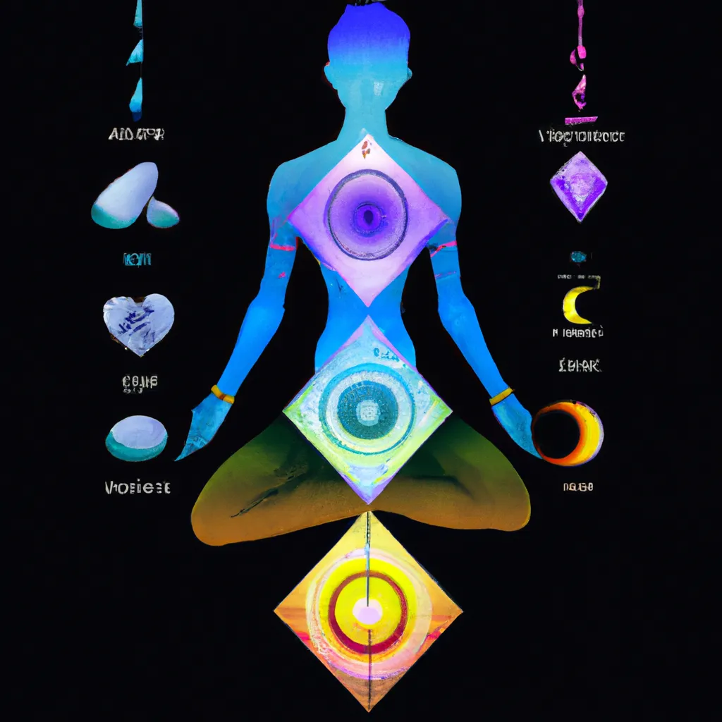 Ilustracao chakras e suas cores