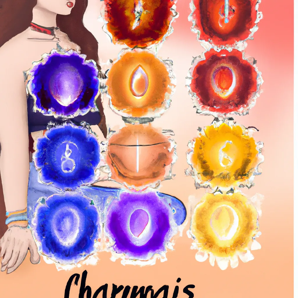 Ilustracao chakras femininos
