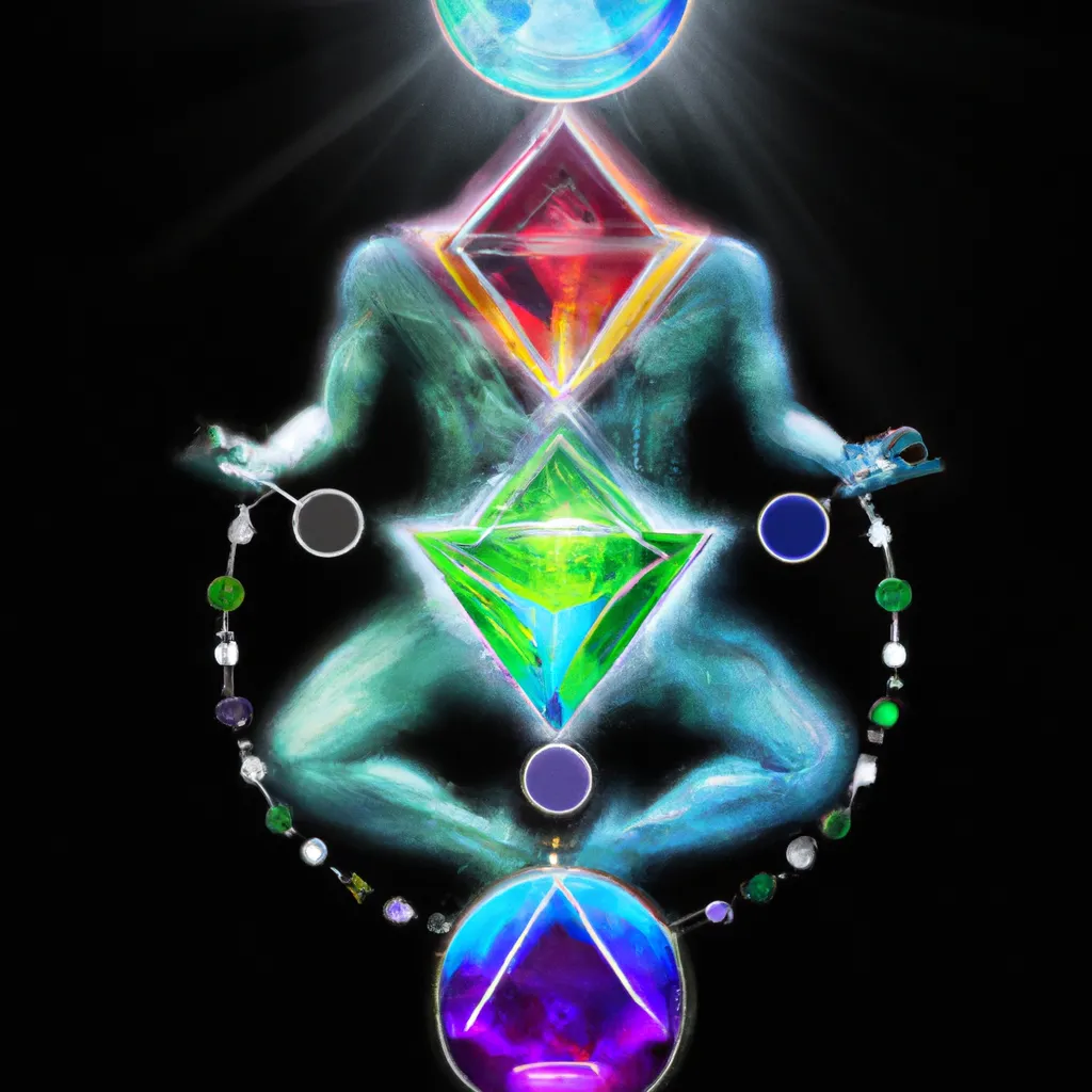 Ilustracao chakras iluminados