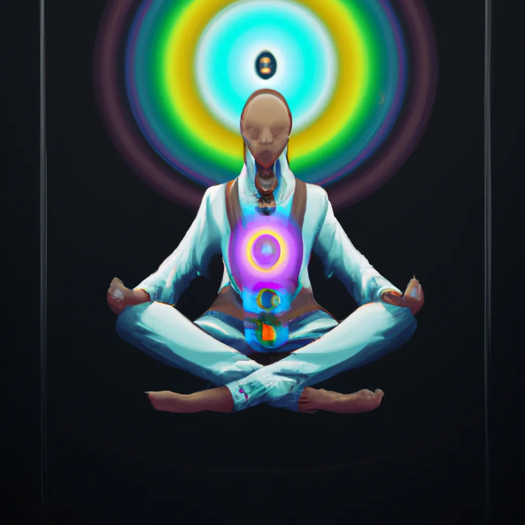 Ilustracao chakras meditacao