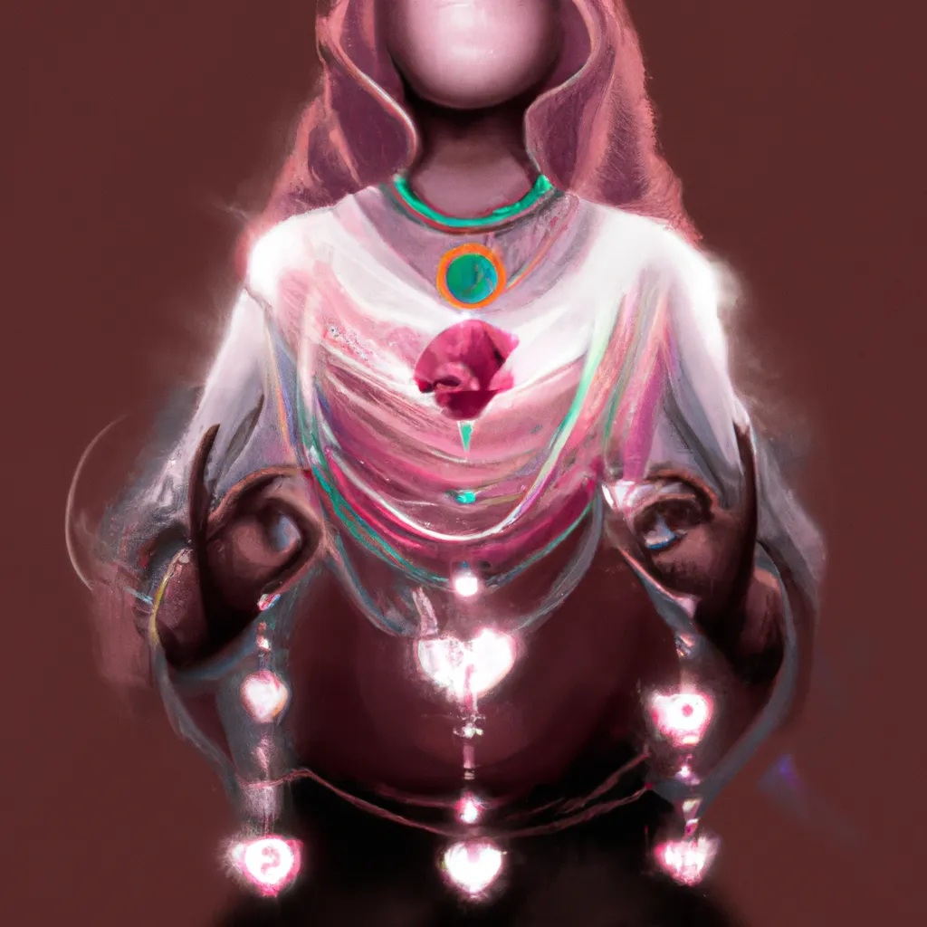 Ilustracao chakras rosa
