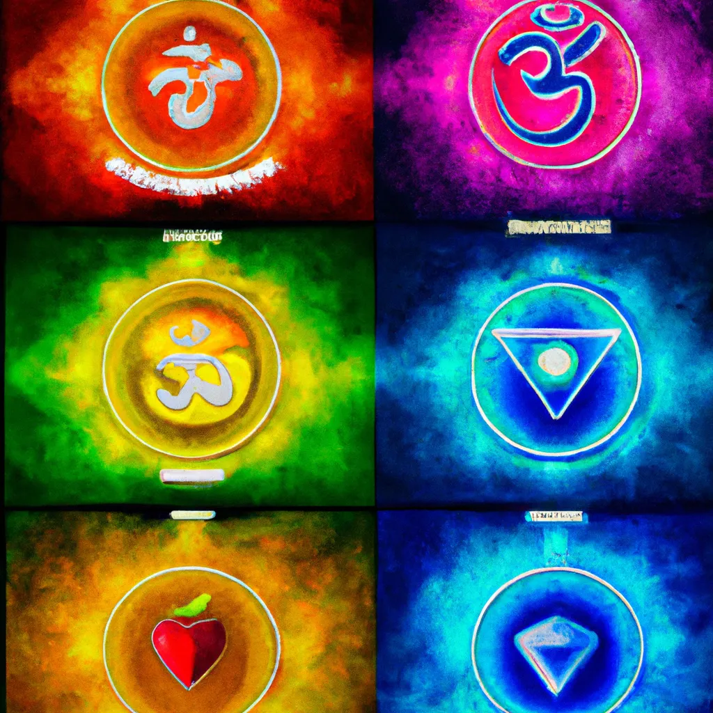 Ilustracao chakras simbolos