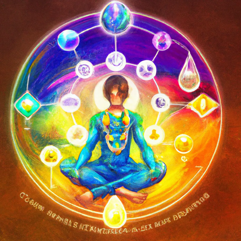 Ilustracao chakras transpessoais