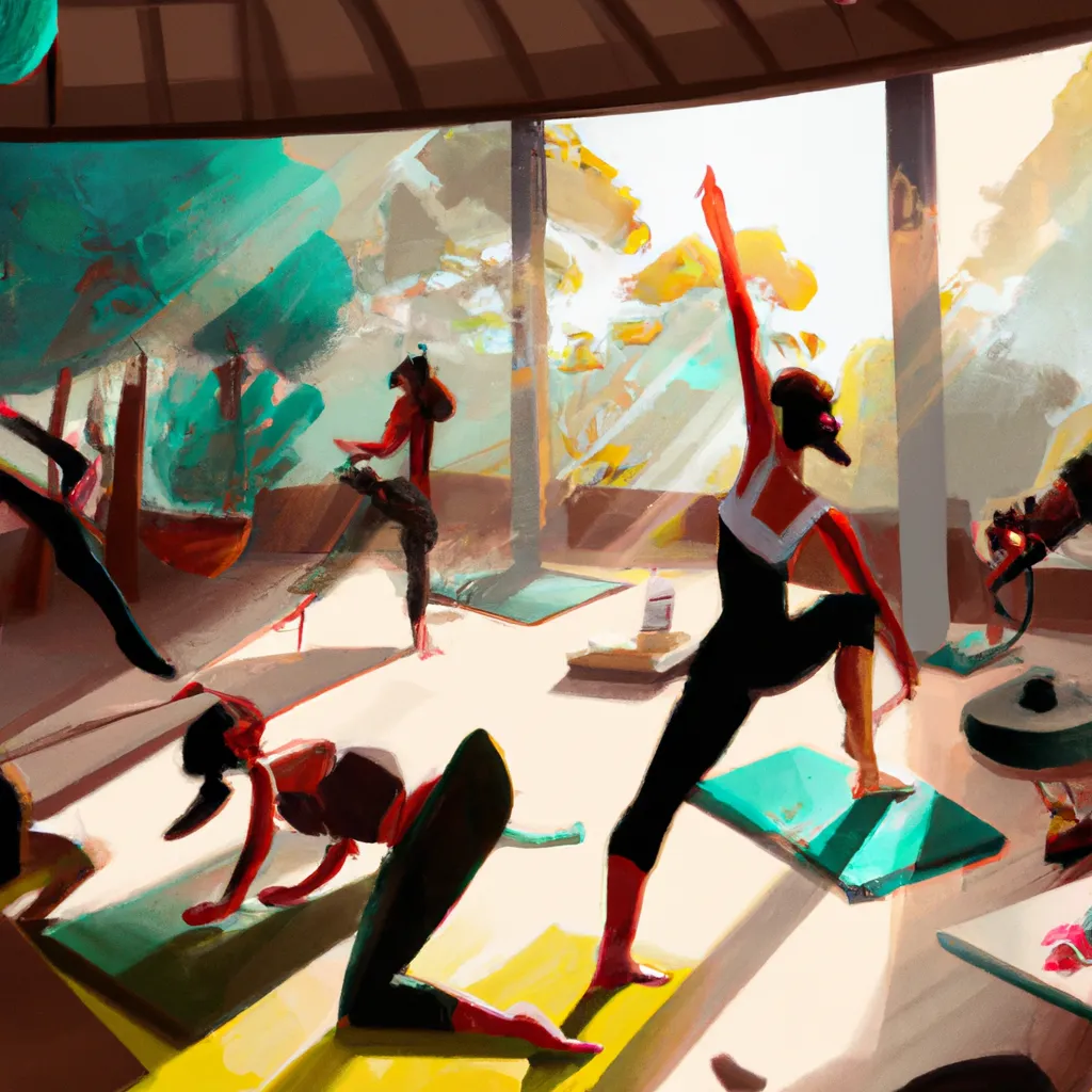 Ilustracao escola de yoga perto de mim