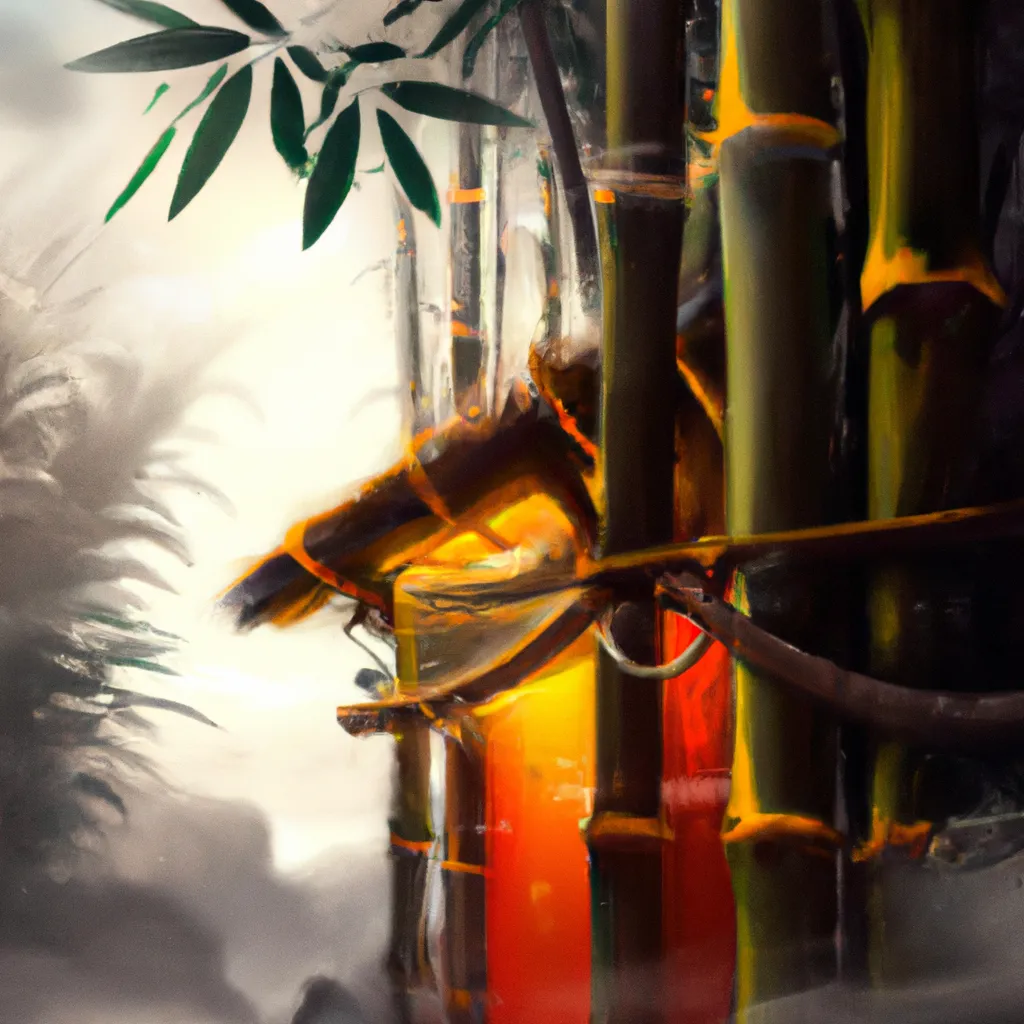 Ilustracao feng shui bambu