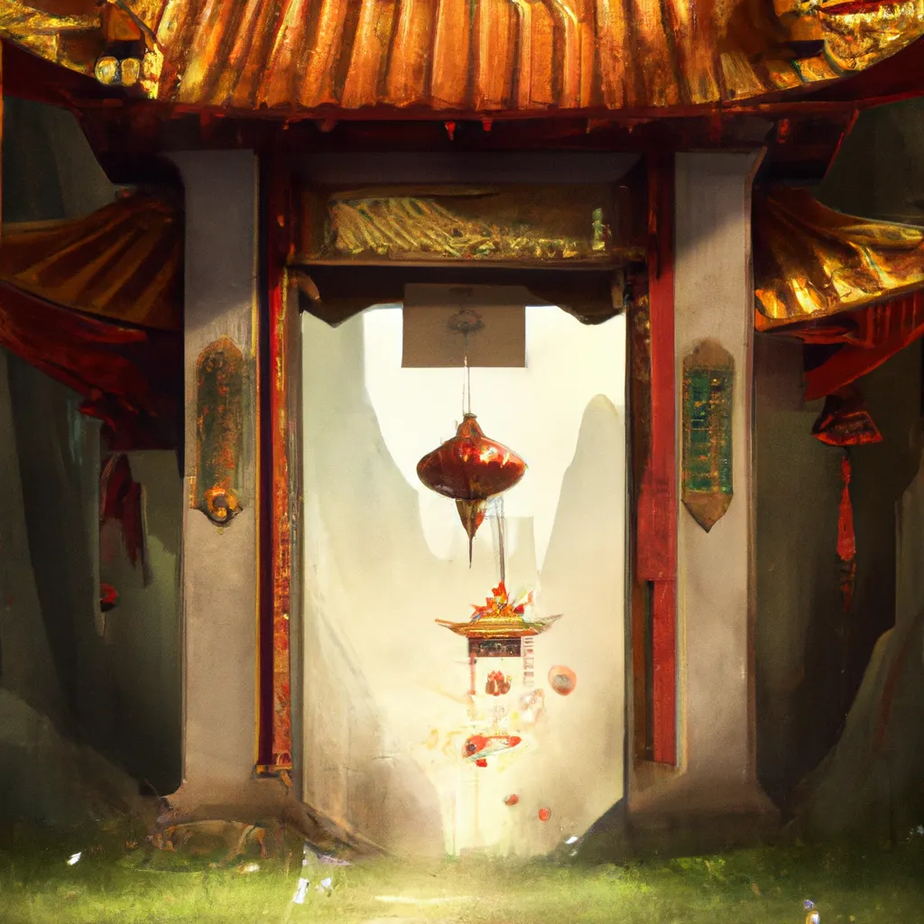 Ilustracao feng shui entrada