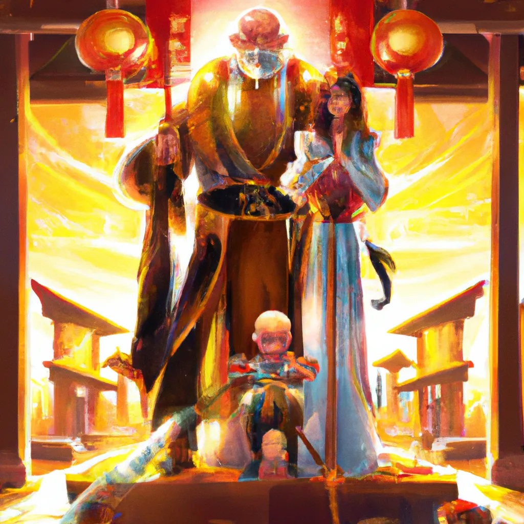 Ilustracao feng shui familia