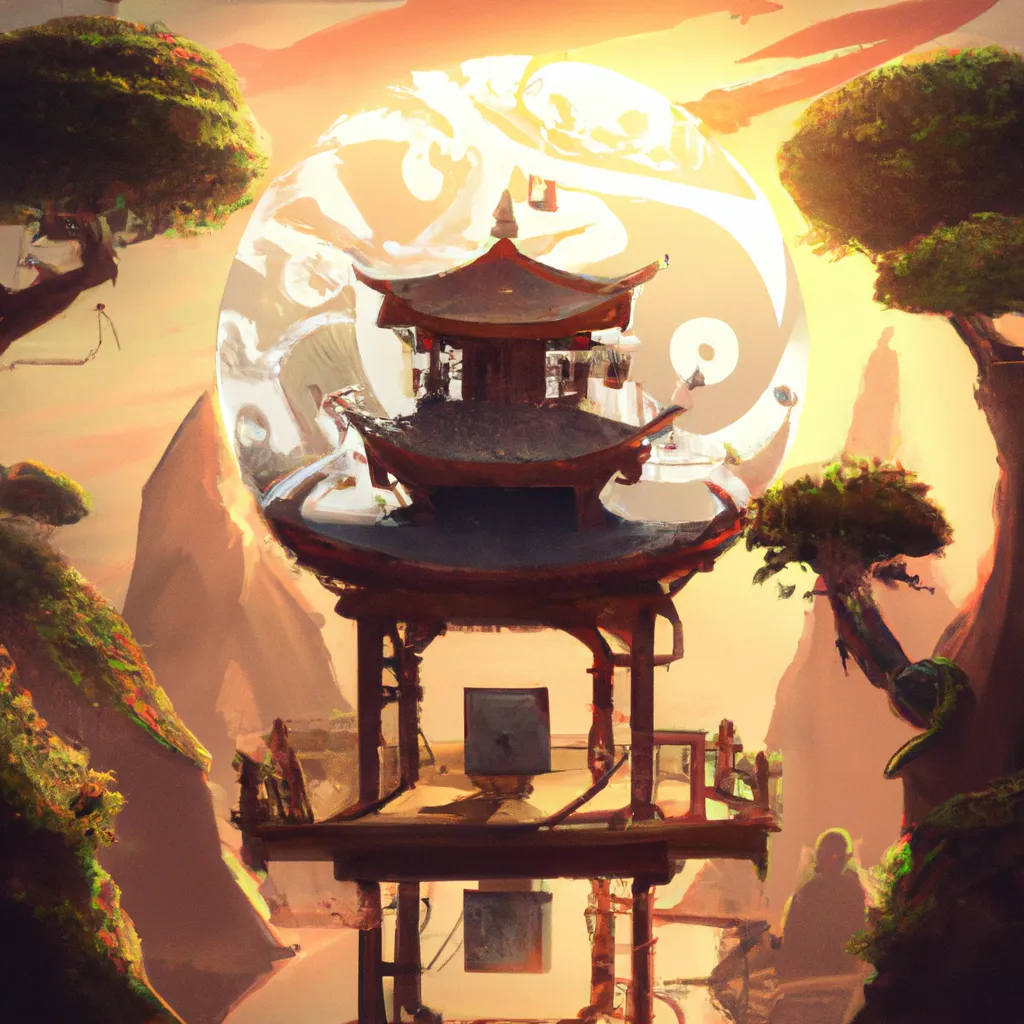 Ilustracao feng shui harmonia no lar