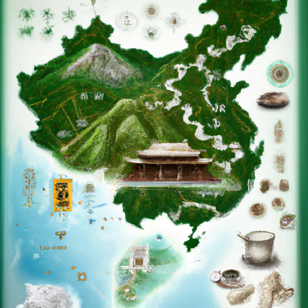 Ilustracao feng shui mapa