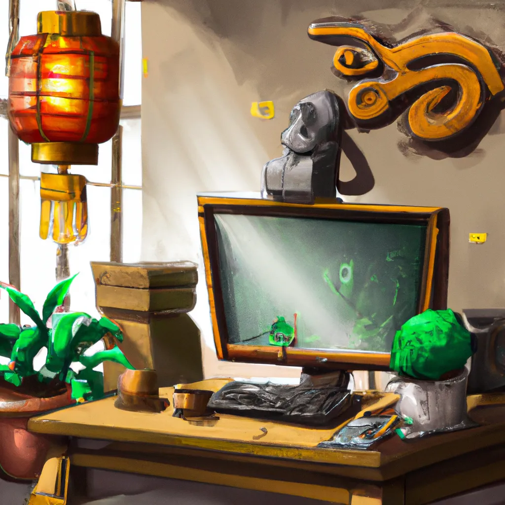 Ilustracao feng shui no trabalho