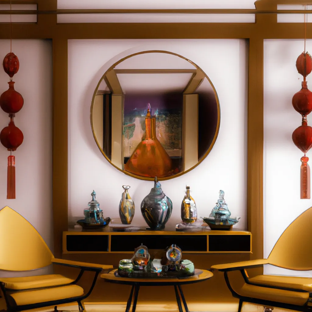 Ilustracao feng shui sala espelho