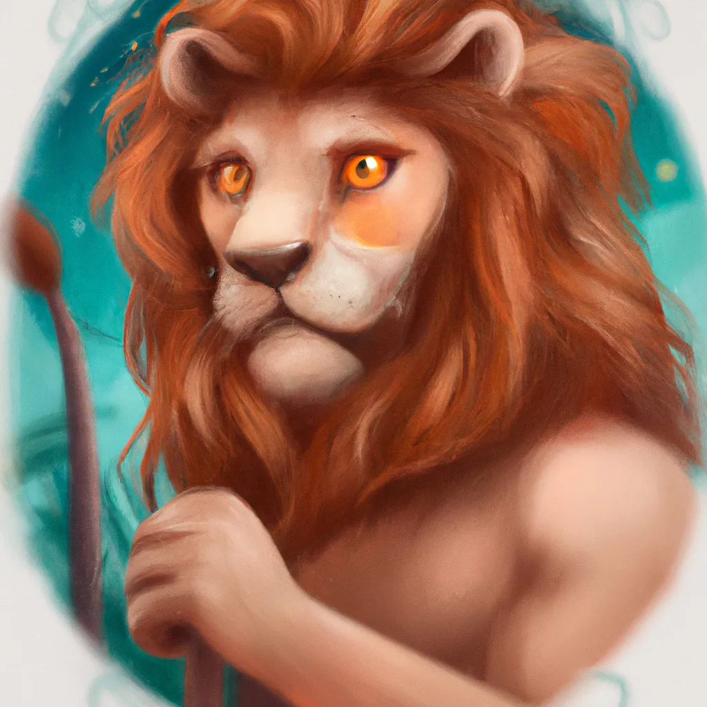 Ilustracao horoscopo de leao