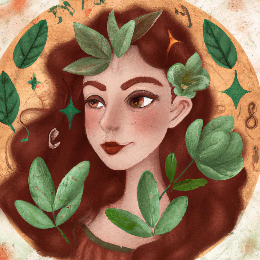 Ilustracao horoscopo folha