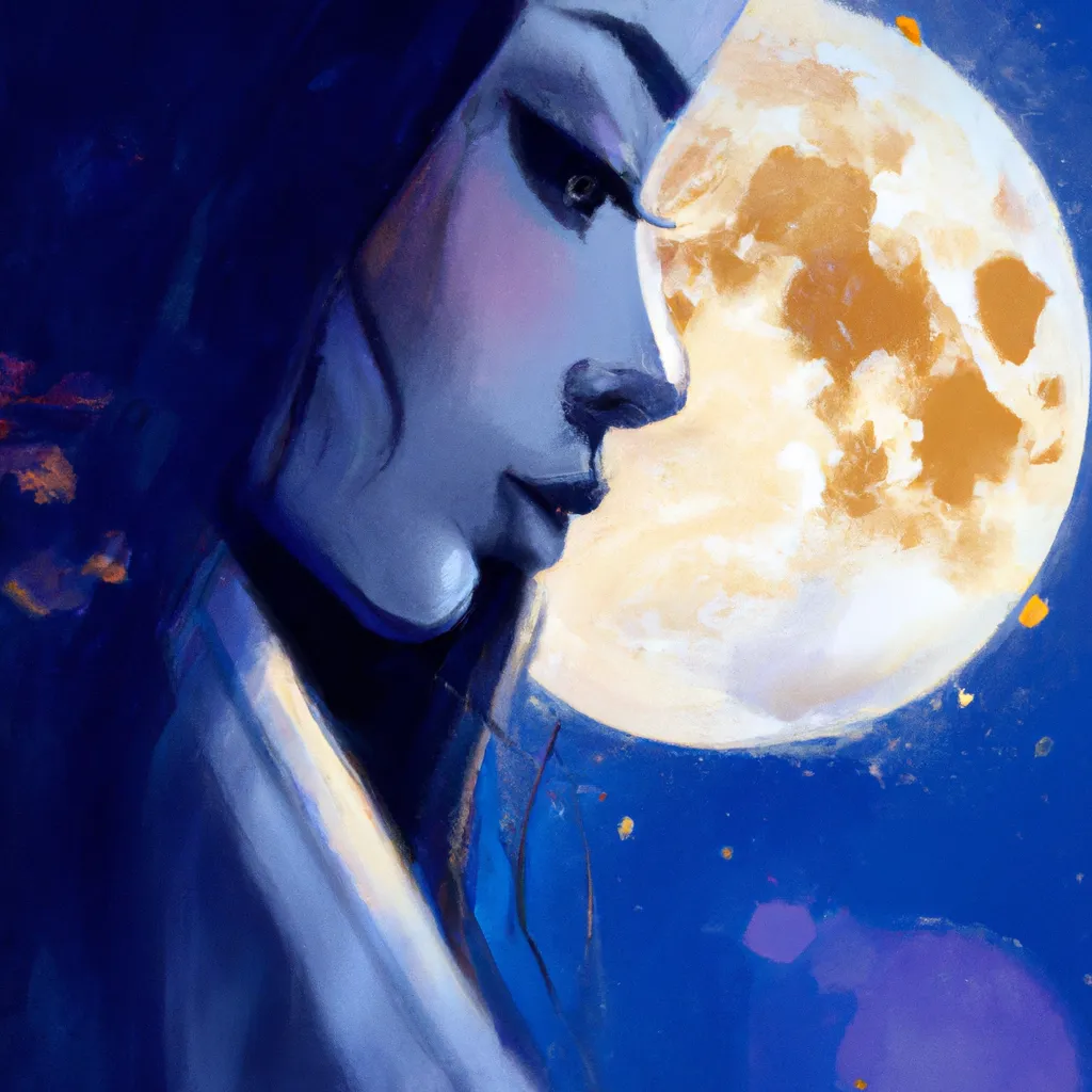 Ilustracao lua azul