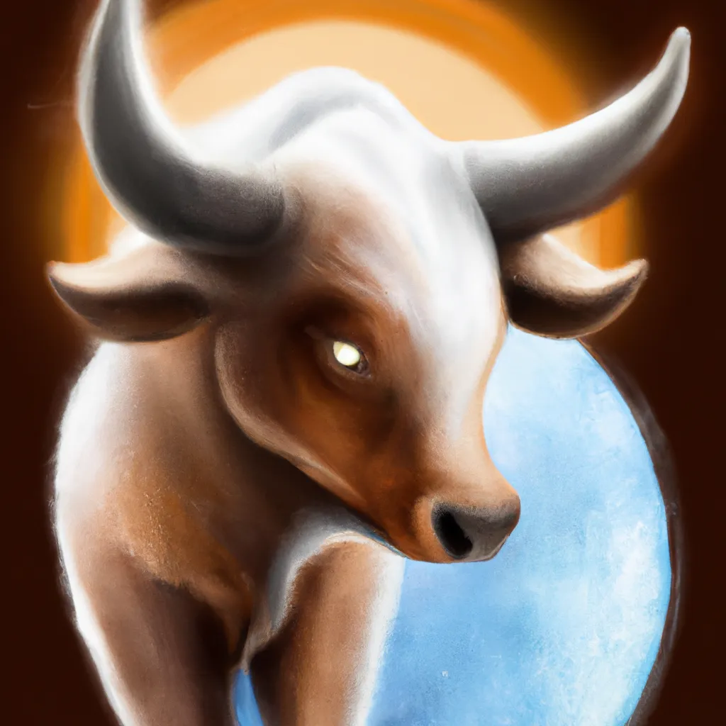 Ilustracao lua em touro