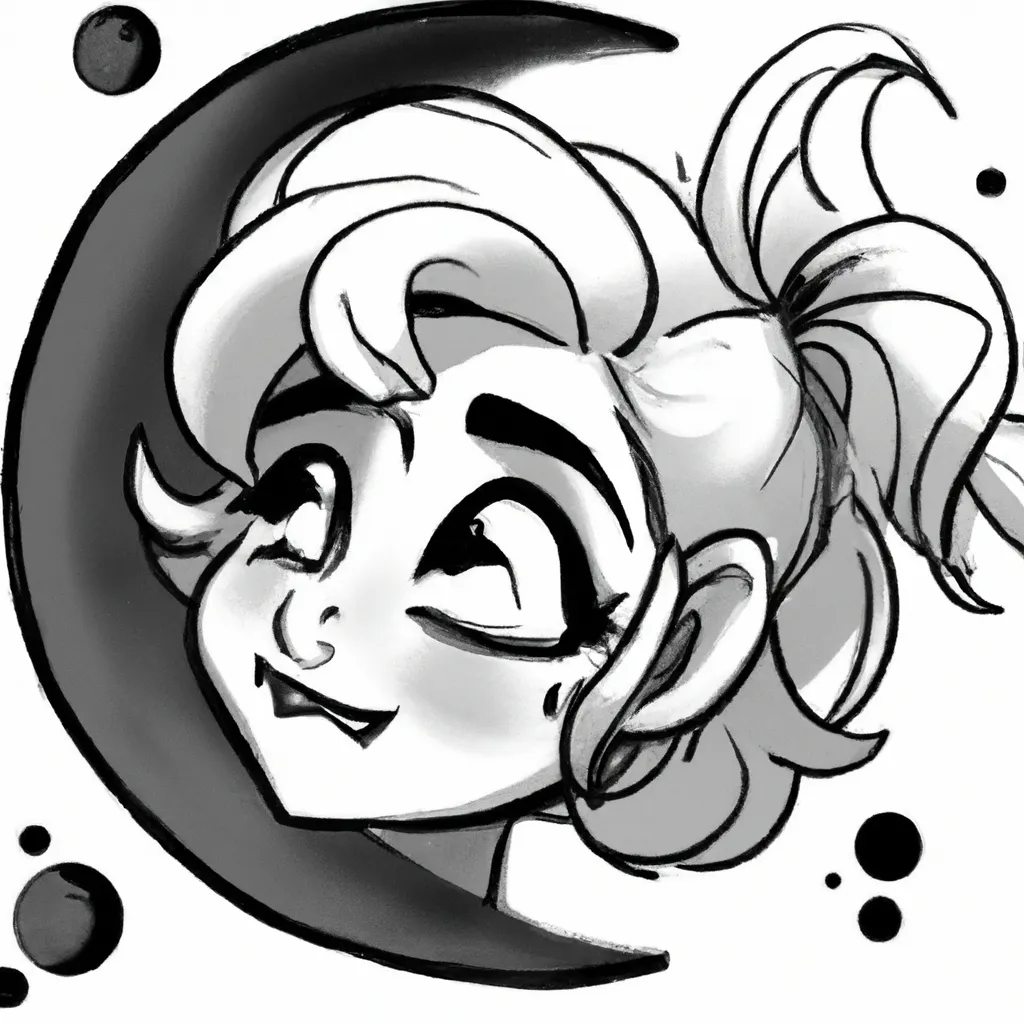 Ilustracao lua para colorir