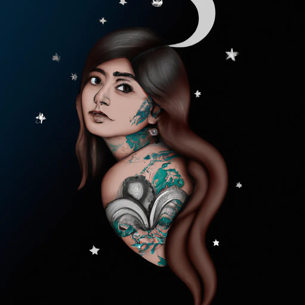 Ilustracao lua tattoo