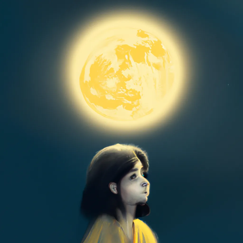 Ilustracao lua vai iluminar os pensamentos dela