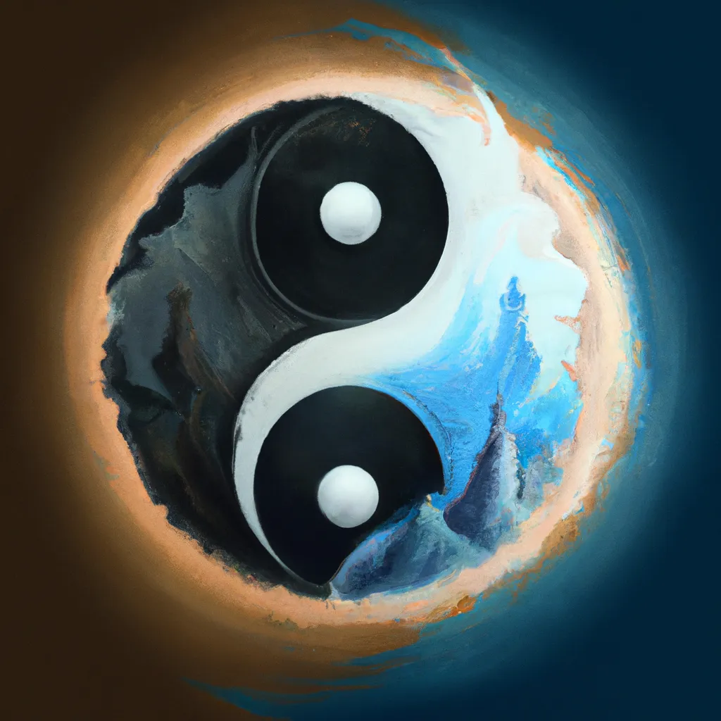 Ilustracao lua yin yang