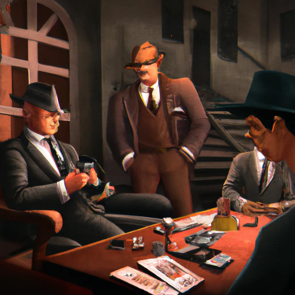 Ilustracao mafia jogo