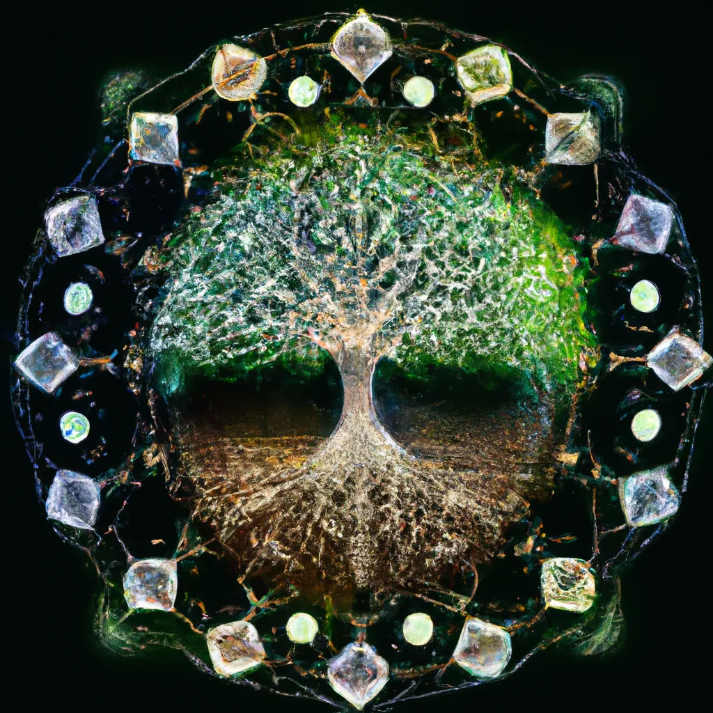 Ilustracao mandala arvore da vida