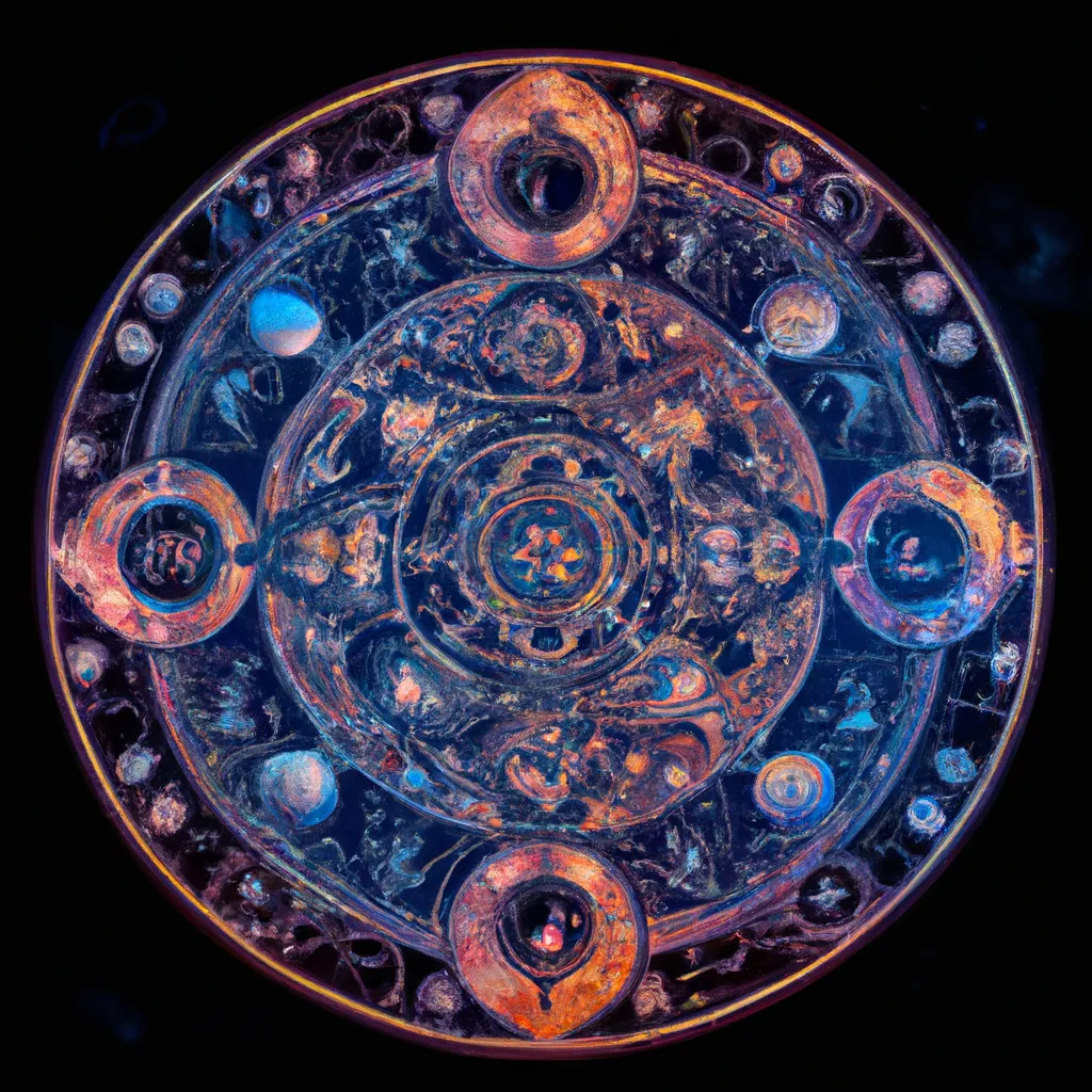 Ilustracao mandala astrologica