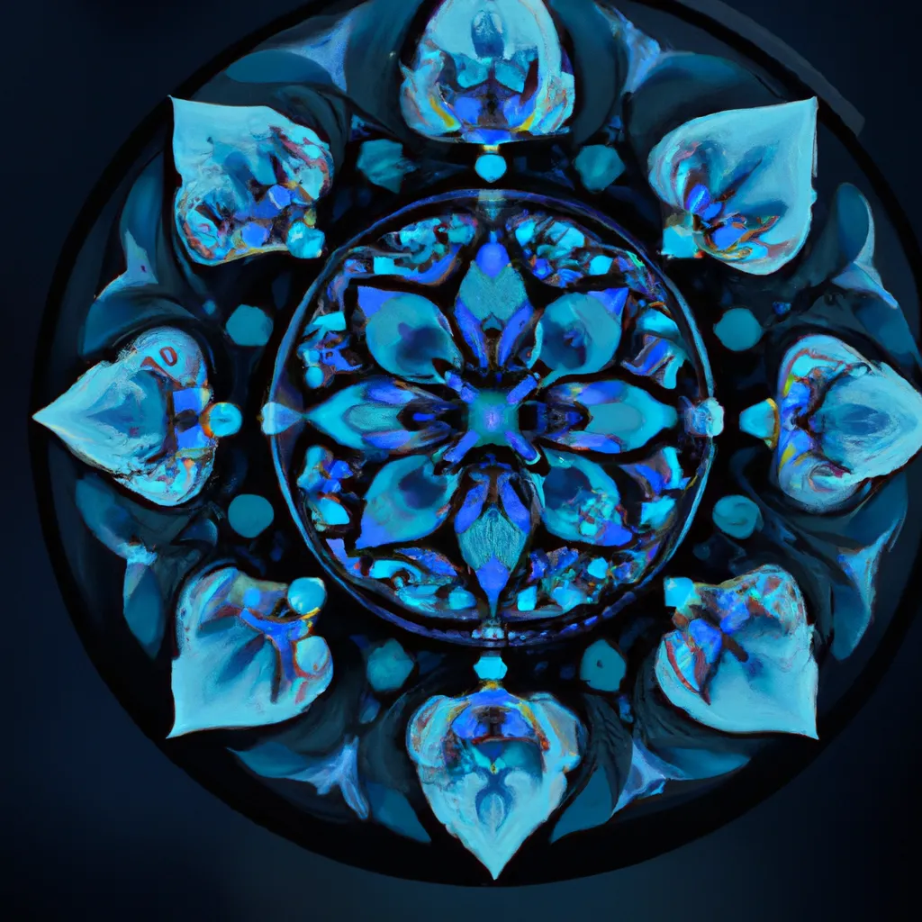 Ilustracao mandala azul