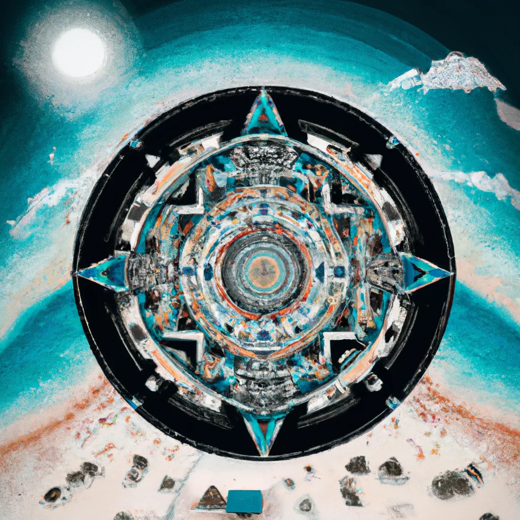 Ilustracao mandala beach cancun