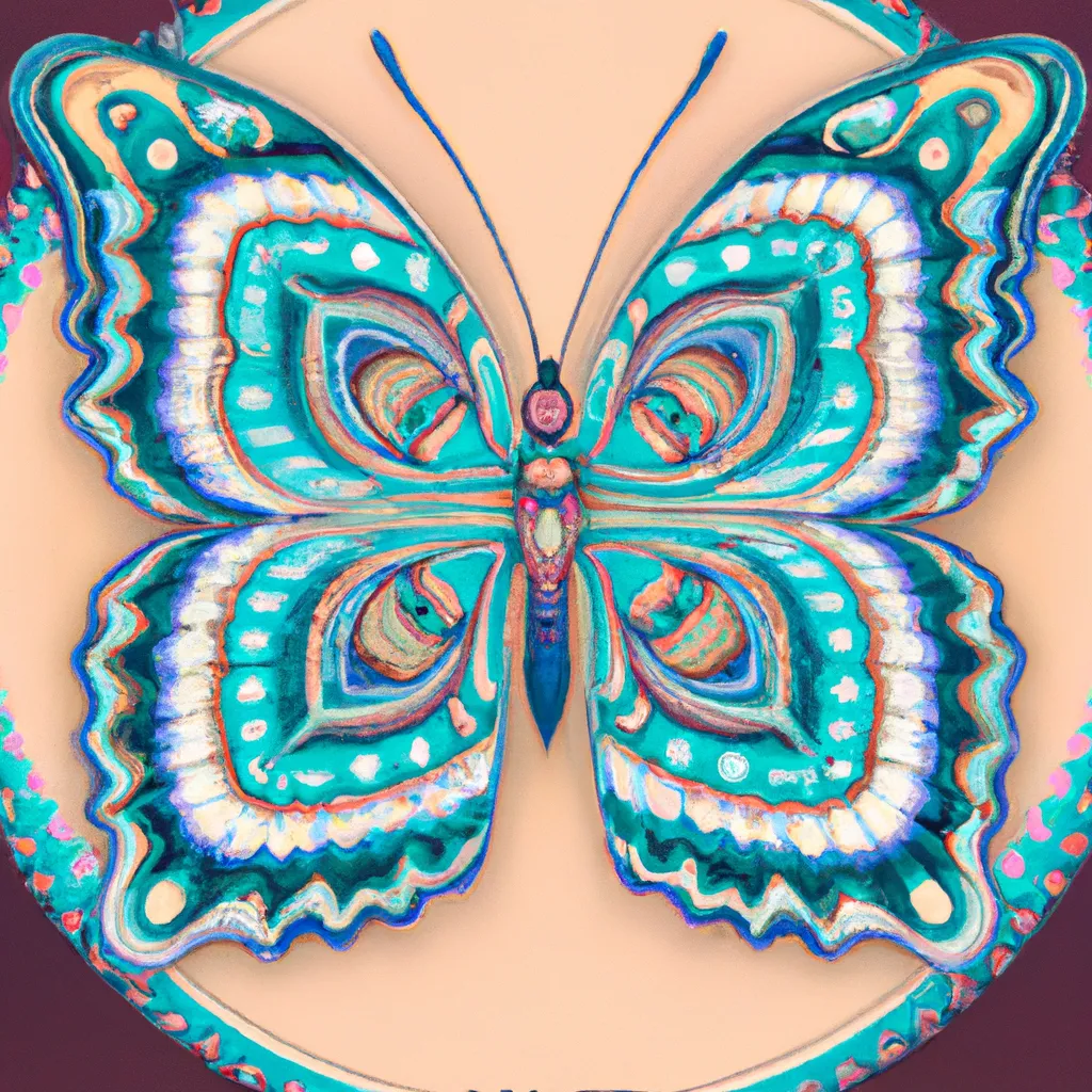 Mandala Borboleta: Desvende a Magia de um Desenho Milenar e Crie Suas Próprias Obras de Arte! 7 Ilustracao mandala borboleta