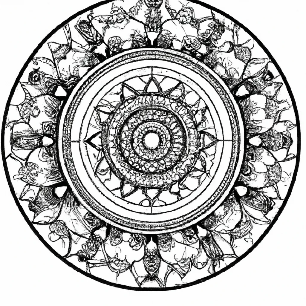 Ilustracao mandala coloring book
