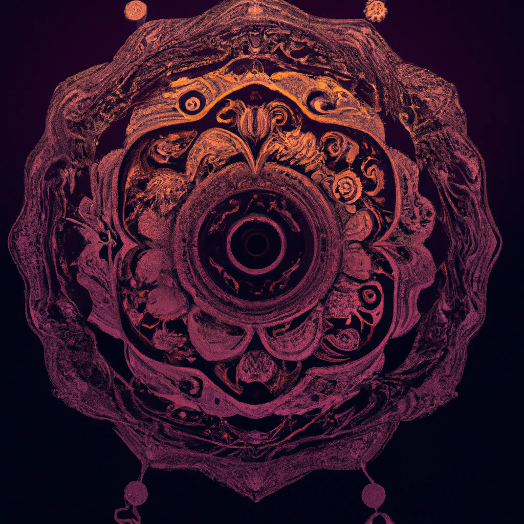 Ilustracao mandala com espelho