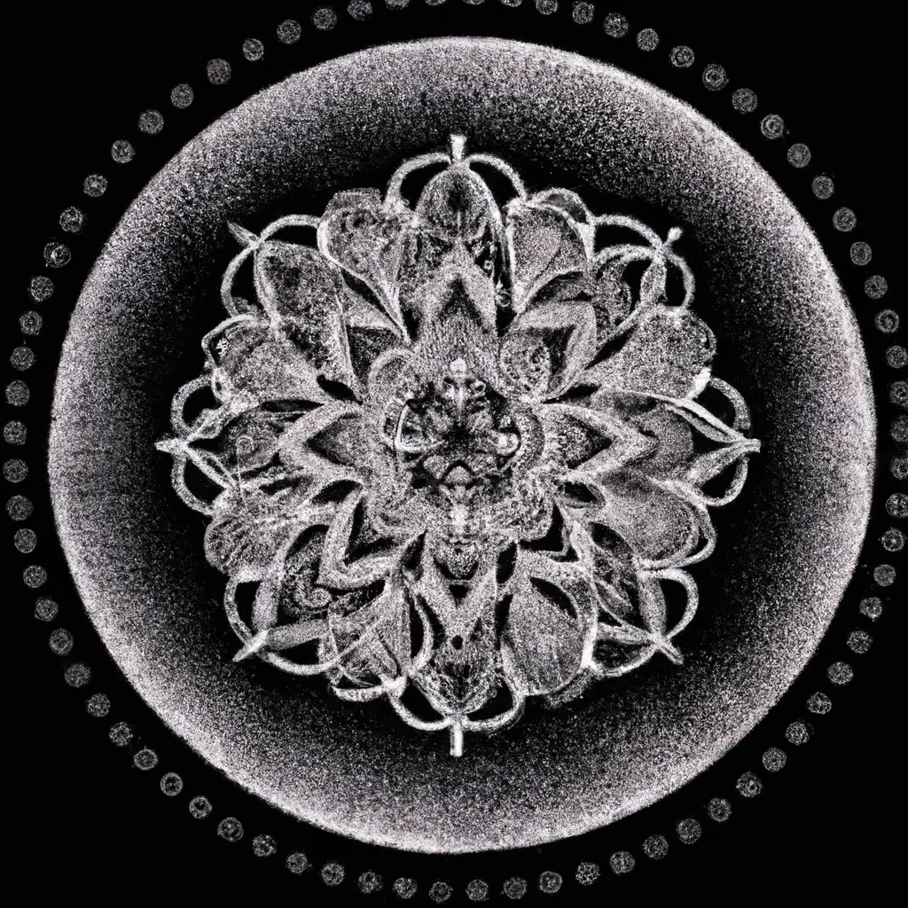 Ilustracao mandala em pontilhismo