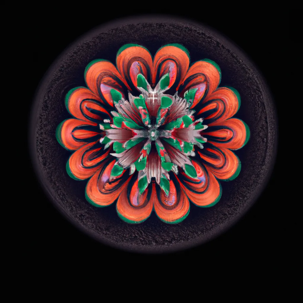 Ilustracao mandala flor